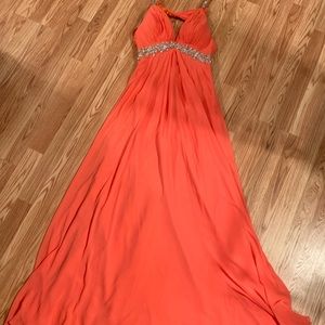 Orange/ coral gown